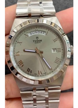 Tudor Reloj Edición Royal - Réplica Espejo 1:1 en Caja de Acero - Dial Romano Gris