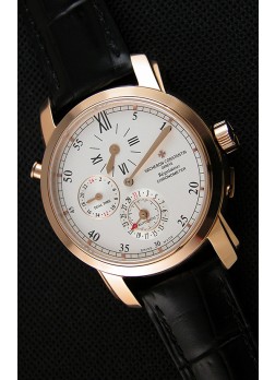 Vacheron Constantin Malte Dual Time Regulator Reloj Réplica Suizo Oro Rosa