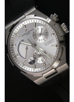 Vacheron Constantin Overseas Dual Time Steel White Dial Reloj Réplica Suizo