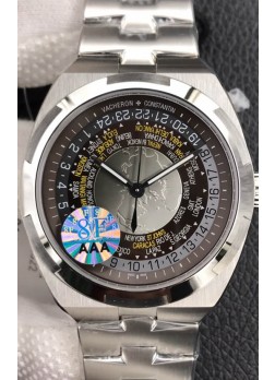Vacheron Constantin Overseas Edición Tiempo Mundial Dial Azul Reloj Réplica Suizo