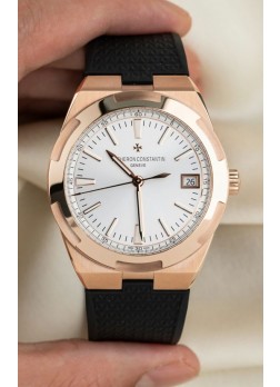 Vacheron Constantin Super Clone Overseas Edition Caja Oro Rosado Correa de Goma