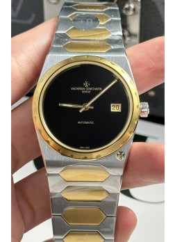 Vacheron Constantin Historiques 222 Super Clone 37MM Caja Dos Tonos Reloj en Dial Negro 