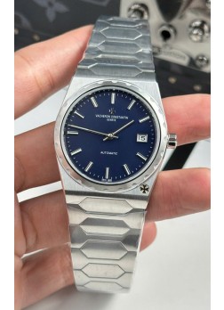 Vacheron Constantin Historiques 222 Super Clone 37MM Caja Acero Reloj en Dial Azul 