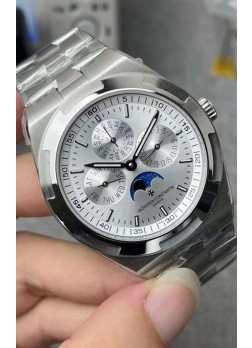 Vacheron Constantin Overseas Calendario Perpetuo Ultra Fino Dial Acero con Correa de Acero