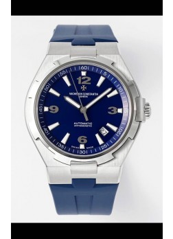 Vacheron Constantin Overseas Reloj Réplica Suizo a Espejo 1:1 Dial en Acero Azul - Correa Goma