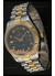 Rolex Daydate Reproducción Reloj Japonés Dos Tonos con Esfera de color Negro 